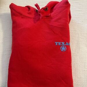 Red Texas Hoodie Sweater